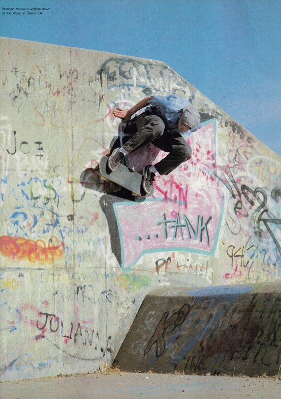 skater performing a wallride