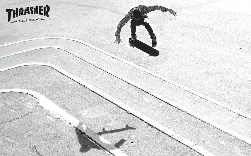 Skater performing aerial trick