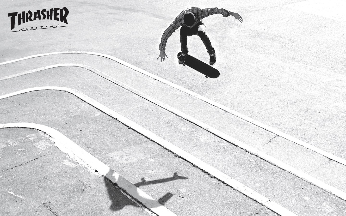 Skater performing aerial trick