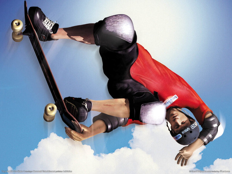 Skater performing aerial trick