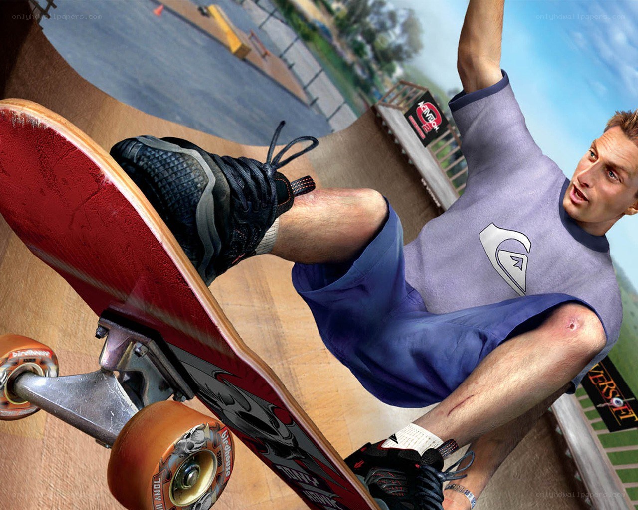 Skater performing trick at ramp