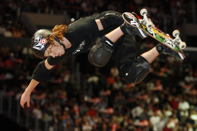 Skater Performing Trick — Black, Dynamic, Night