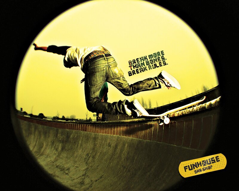 Skater Performing Trick — Yellow, Dynamic
