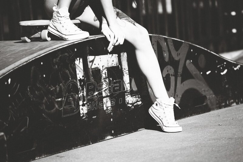 skater resting on ramp