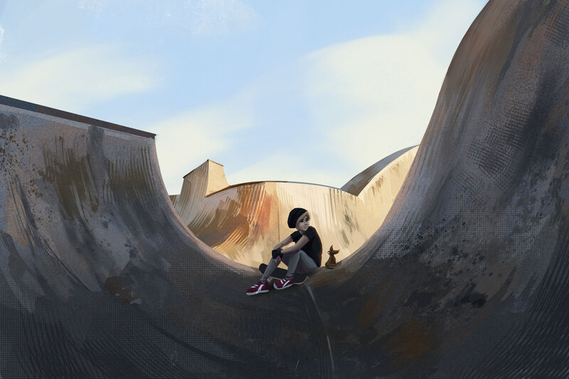 Skater Sitting in Bowl