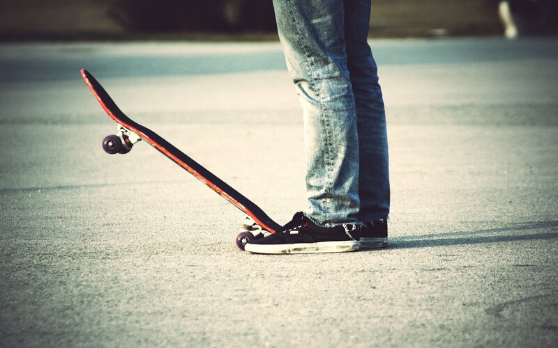 skater with skateboard