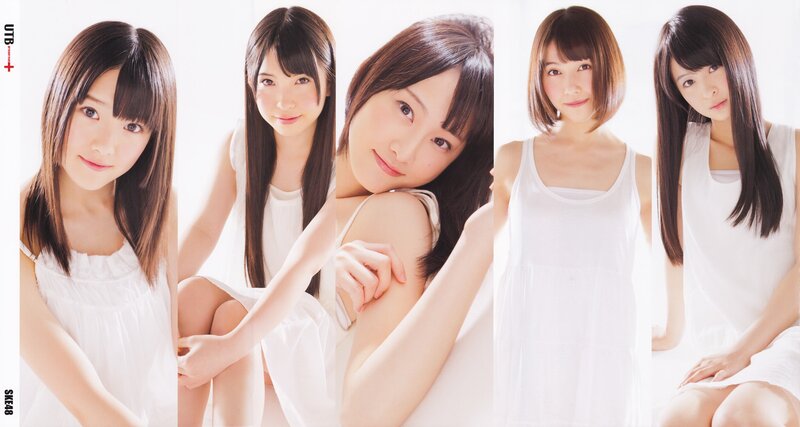 SKE48 members in white dresses