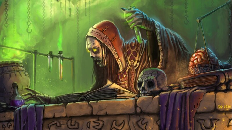 Skeletal Alchemist at Lab