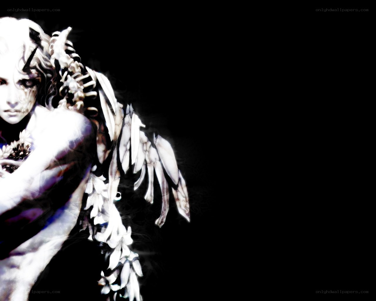 skeletal angel figure