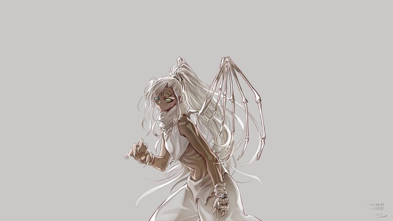 Skeletal Anime Character — Gray