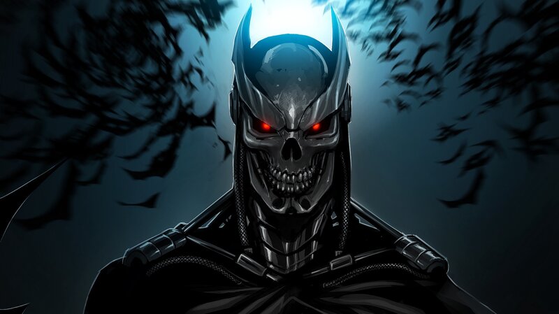 Skeletal Batman Figure