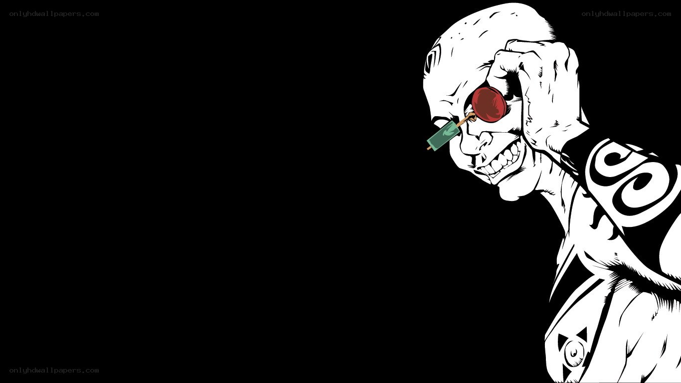 skeletal character with red eye