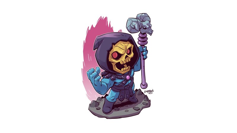 Skeletal Character with Staff