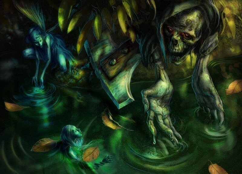 Skeletal Creature in Swamp