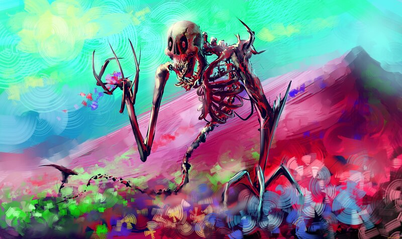 Skeletal Creature with Claws