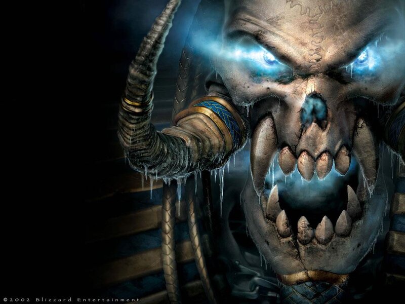 Skeletal Creature with Glowing Eyes — Blue, Dark, Menacing