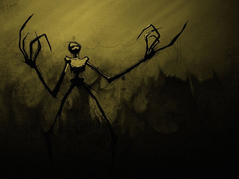 Skeletal Creature with Long Limbs