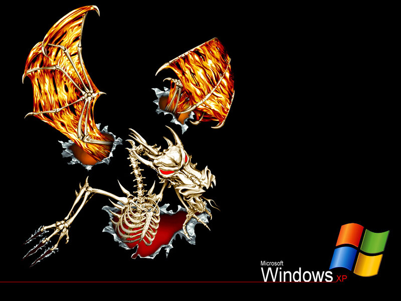 skeletal dragon breaking through