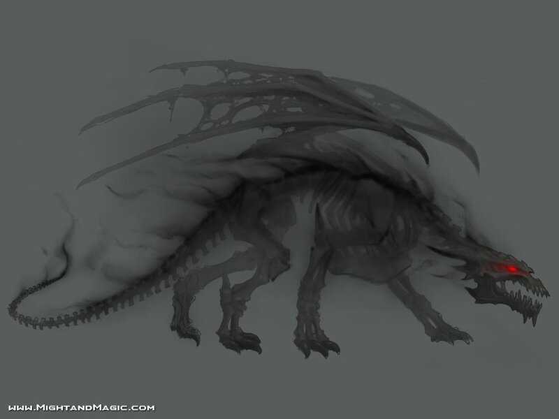 skeletal dragon concept art