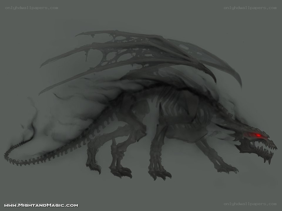 skeletal dragon concept art