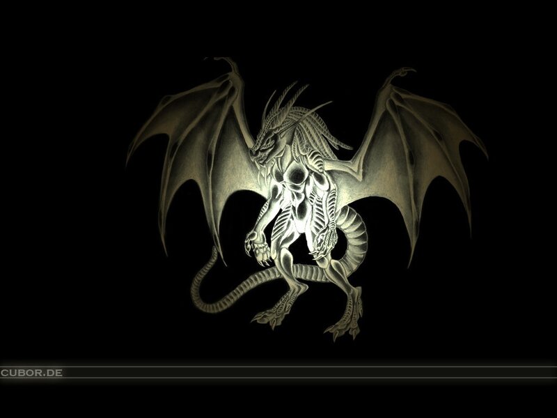 skeletal dragon creature