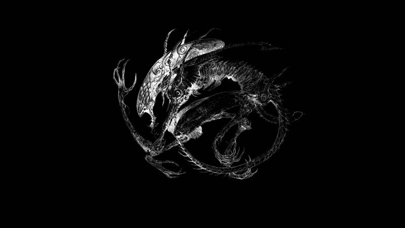 Skeletal Dragon Creature — Black