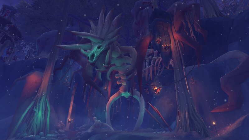 Skeletal Dragon in Cave
