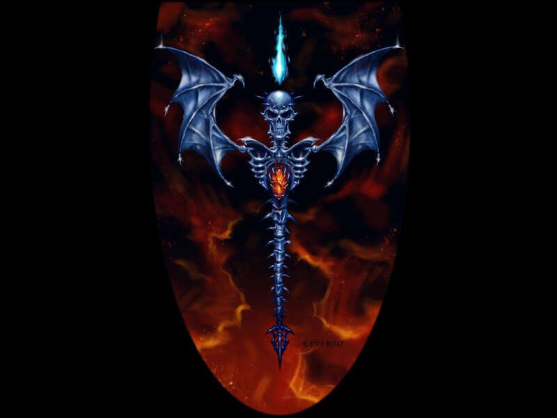 Skeletal Dragon with Wings