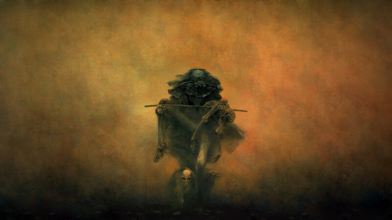 Skeletal Figure Carrying Bones