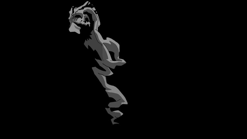 Skeletal Figure Floating