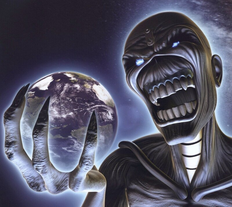 Skeletal Figure Holding Earth