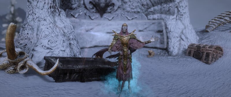 Skeletal Figure in Armor — Gray