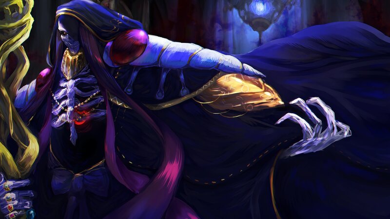 Skeletal Figure in Cloak — Purple