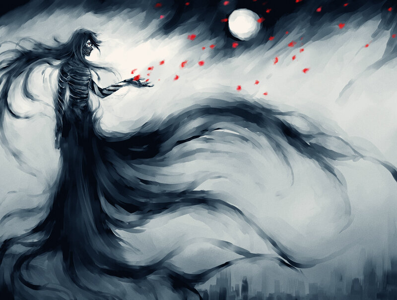 Skeletal Figure in Dark Robe