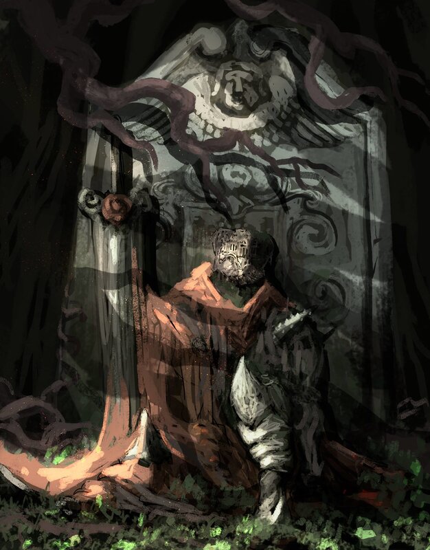 Skeletal Figure in Forest