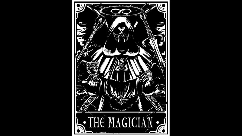 Skeletal Figure in Hood — Black, Dark, Illustration