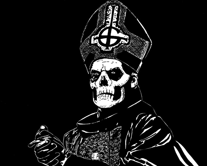 Skeletal Figure in Robe — Black