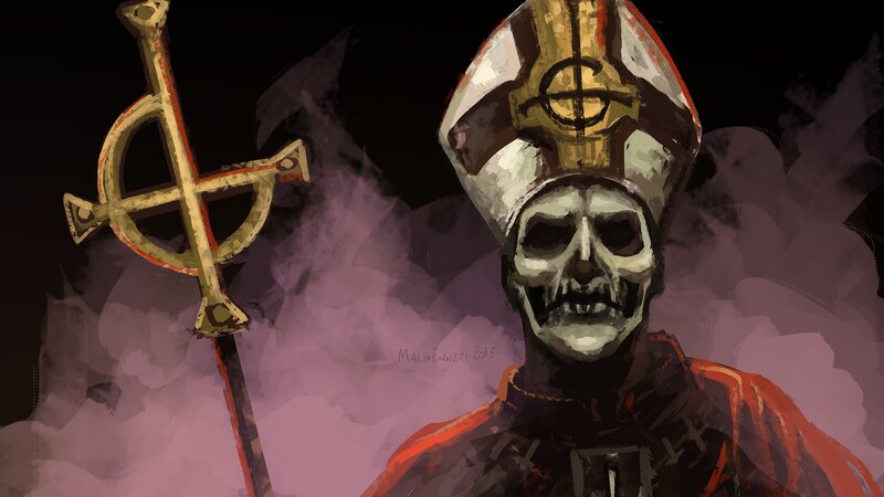 Skeletal Figure in Robes — Purple