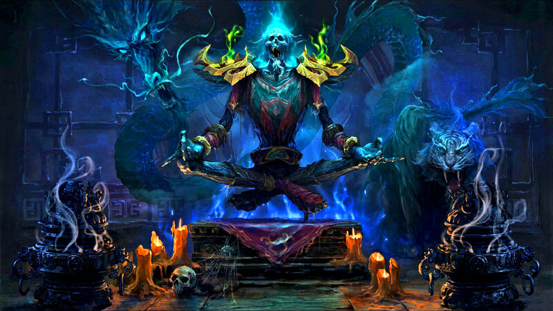 Skeletal Figure Meditating