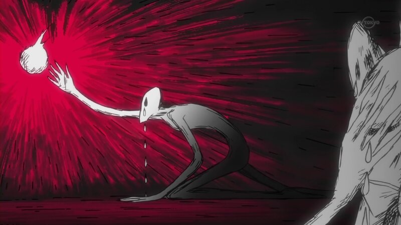 skeletal figure reaching for light