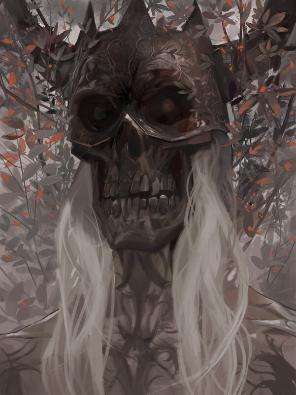 Skeletal Figure with Crown — Gray