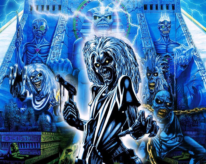 Skeletal Figure with Glowing Eyes — Blue