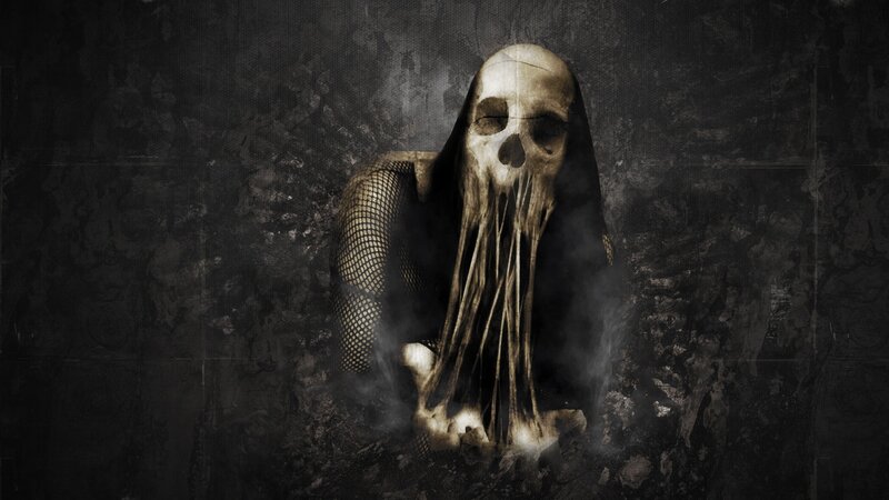 Skeletal Figure with Hood — Black