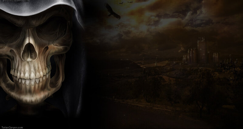 Skeletal Figure with Hood