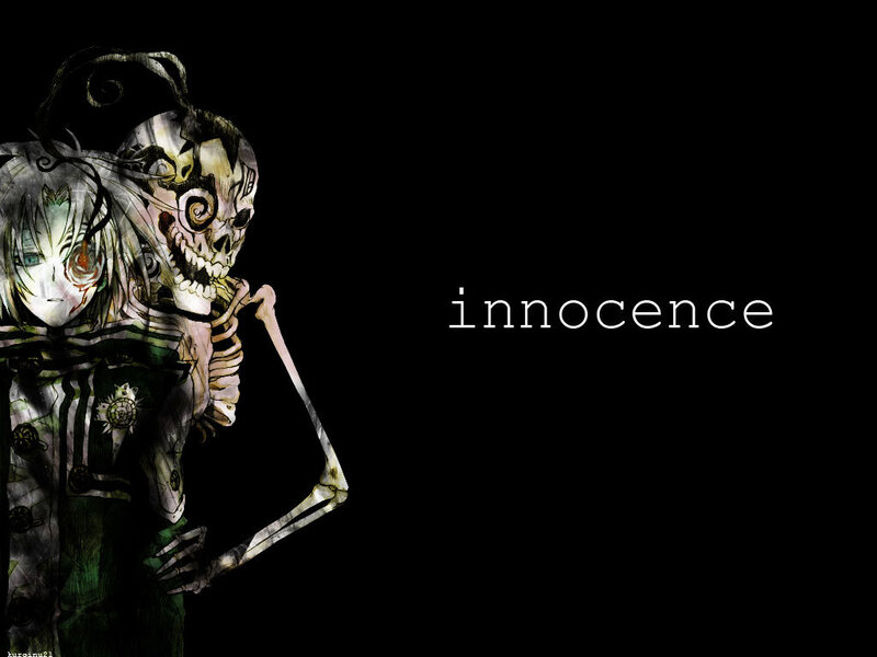 skeletal figure with innocence text