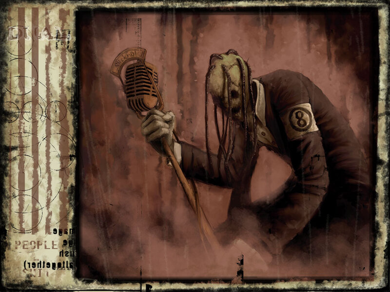 Skeletal Figure with Microphone