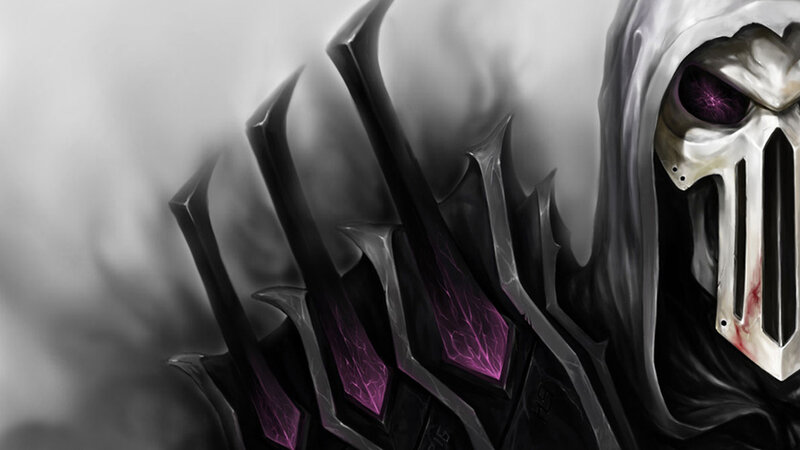 Skeletal Figure with Purple Eyes