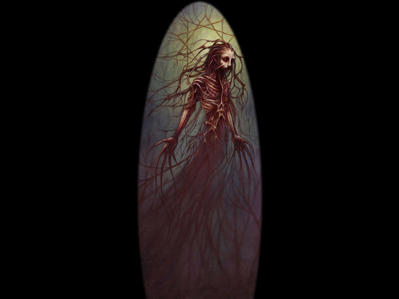 Skeletal Figure with Roots