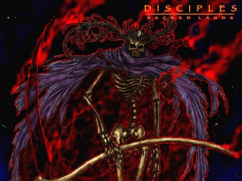 Skeletal Figure with Scythe — Red