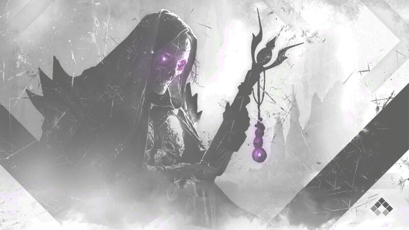 Skeletal Figure with Staff — Gray